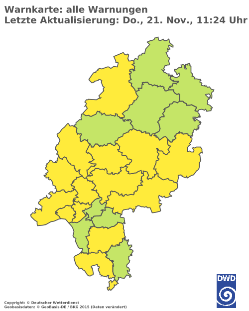 Aktuelle Wetterwarnungen für  Odenwaldkreis