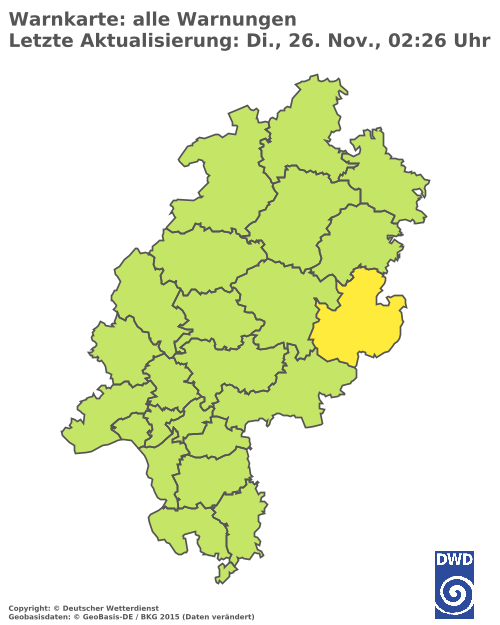 Aktuelle Wetterwarnungen für  Odenwaldkreis