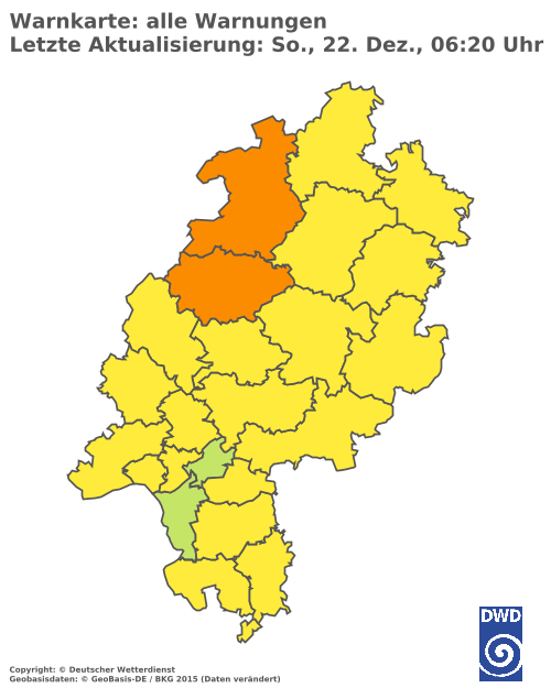 Aktuelle Wetterwarnungen für  Odenwaldkreis