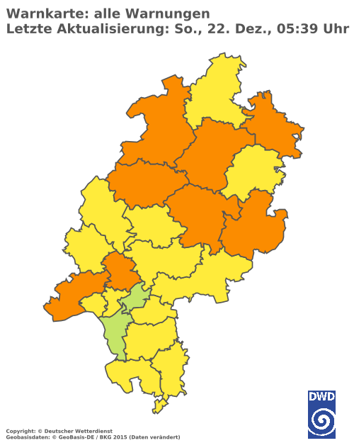 Aktuelle Wetterwarnungen für  Odenwaldkreis