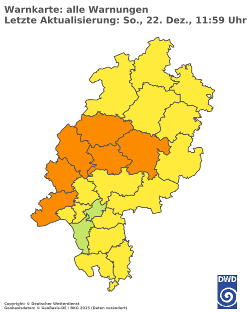 Aktuelle Wetterwarnungen für  Odenwaldkreis