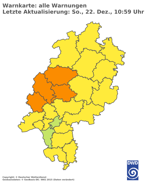 Aktuelle Wetterwarnungen für  Odenwaldkreis