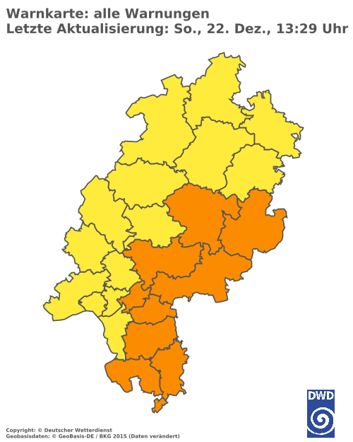 Aktuelle Wetterwarnungen für  Odenwaldkreis