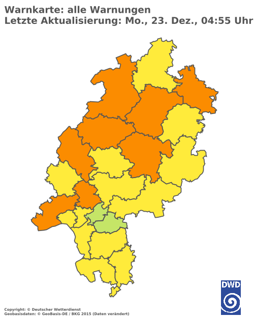 Aktuelle Wetterwarnungen für  Odenwaldkreis