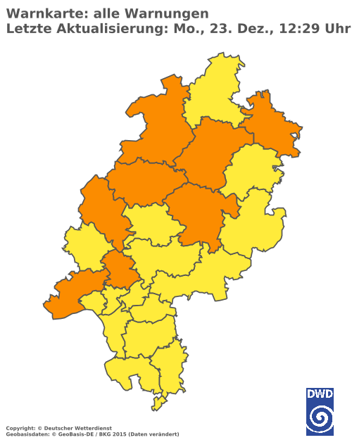 Aktuelle Wetterwarnungen für  Odenwaldkreis