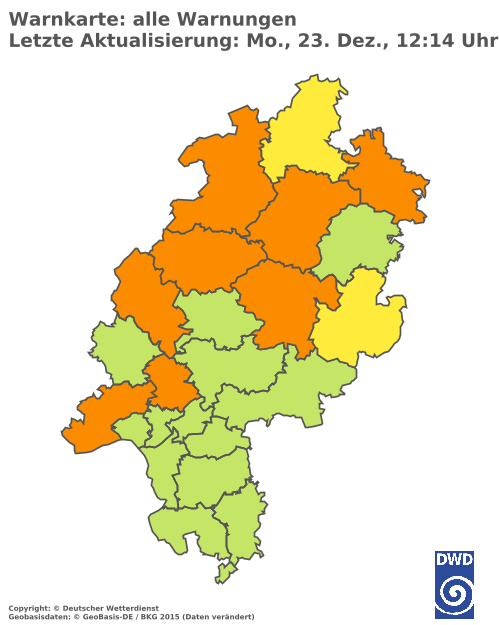 Aktuelle Wetterwarnungen für  Odenwaldkreis