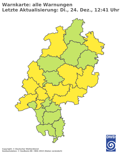 Aktuelle Wetterwarnungen für  Odenwaldkreis