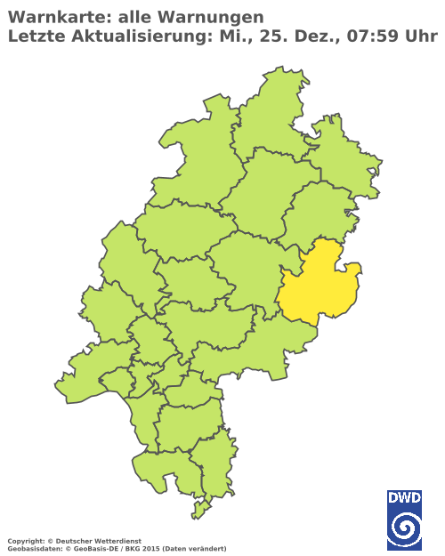 Aktuelle Wetterwarnungen für  Odenwaldkreis