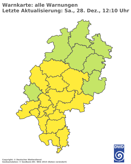 Aktuelle Wetterwarnungen für  Odenwaldkreis