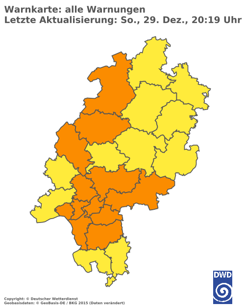 Aktuelle Wetterwarnungen für  Odenwaldkreis