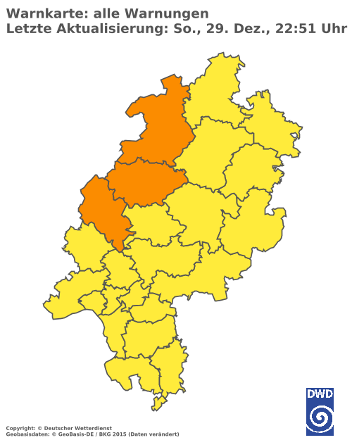 Aktuelle Wetterwarnungen für  Odenwaldkreis