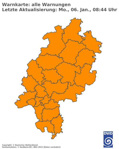 Aktuelle Wetterwarnungen für  Odenwaldkreis