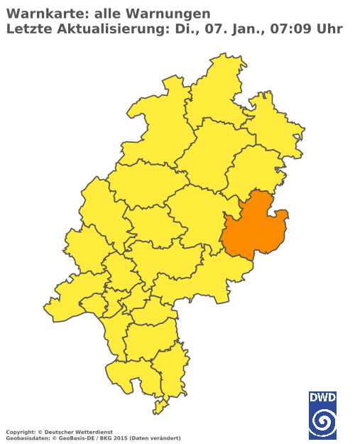 Aktuelle Wetterwarnungen für  Odenwaldkreis