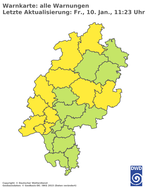 Aktuelle Wetterwarnungen für  Odenwaldkreis