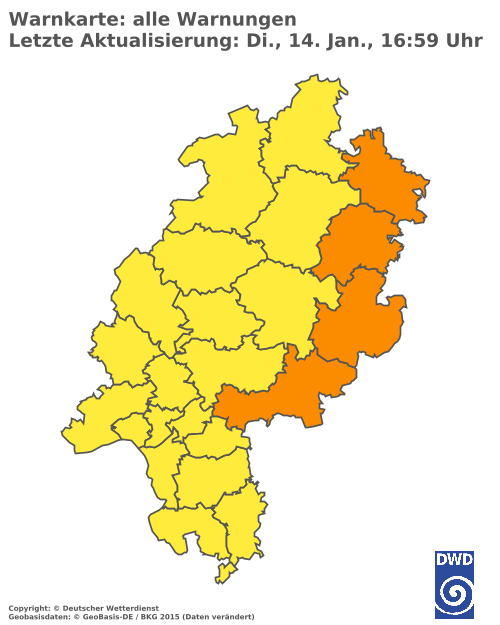 Aktuelle Wetterwarnungen für  Odenwaldkreis