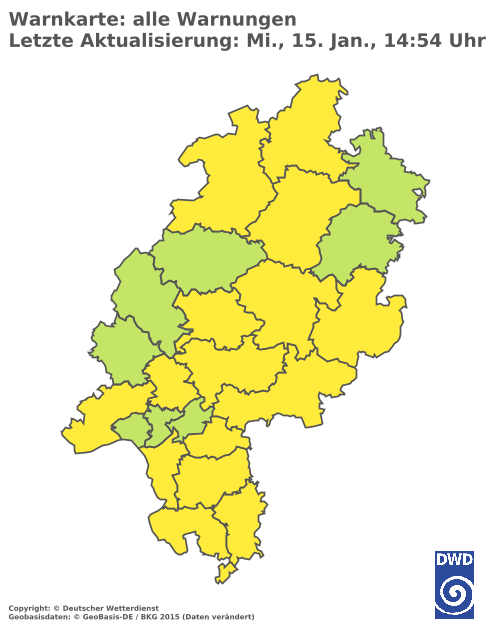 Aktuelle Wetterwarnungen für  Odenwaldkreis