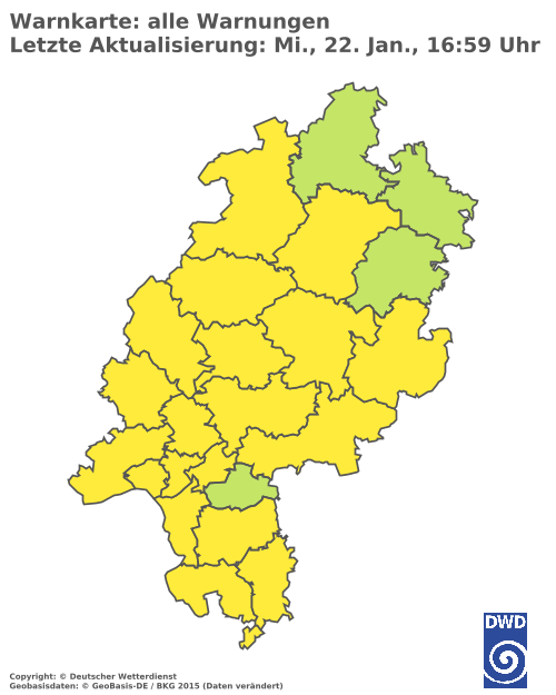 Aktuelle Wetterwarnungen für  Odenwaldkreis