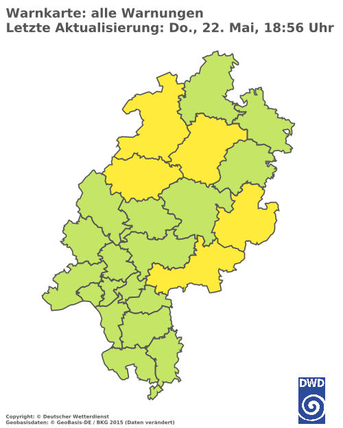 Aktuelle Wetterwarnungen für  Odenwaldkreis