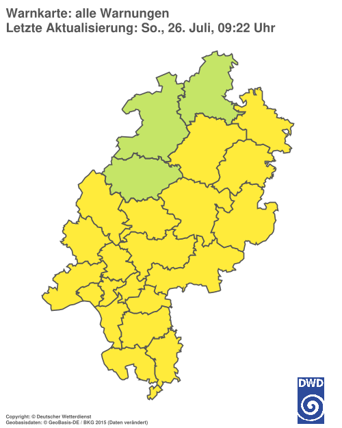 Aktuelle Wetterwarnungen für %region%
